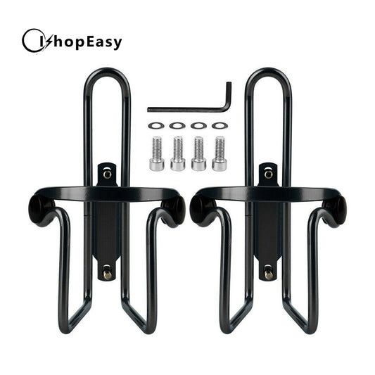 2pcs Bicycle Bike Water Bottle Cage Drink Rack Mountain Bike Cup Holders Tool, Black