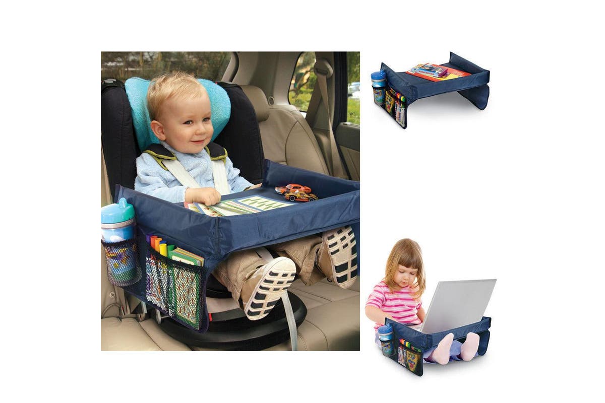 Portable Safety Kids Car Seat Travel Tray Activity Drawing Board Table