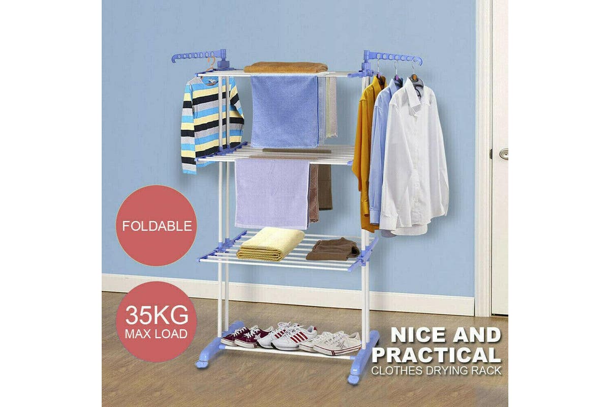 6 Tiers Clothes Airer Indoor Laundry Drying Rack Horse Garment Hanger Foldable