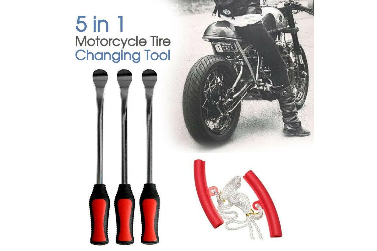 5 in 1 Motorcycle Motorbike Practical Spoon Tire Irons Lever Tyre Changing Tool