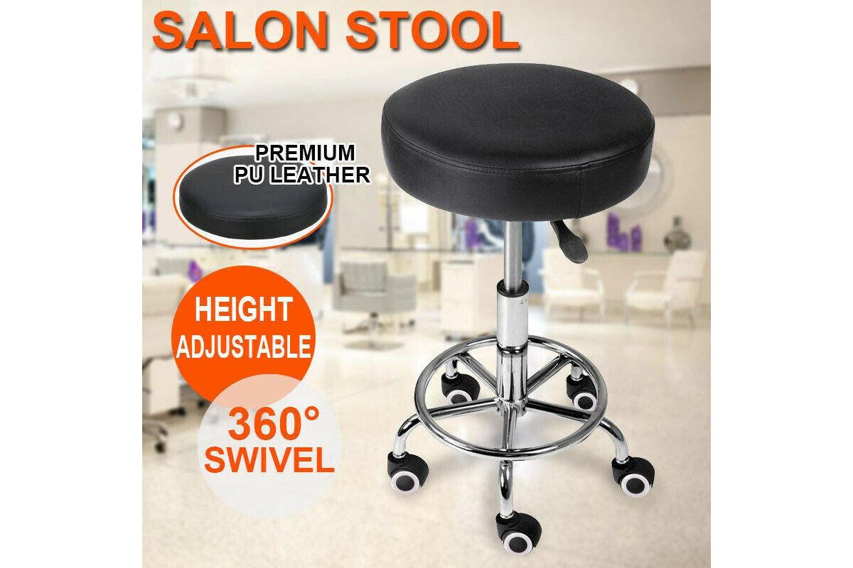 Hairdressing Salon Chair Round PU Equipment Swivel Lift Stool Barber Beauty