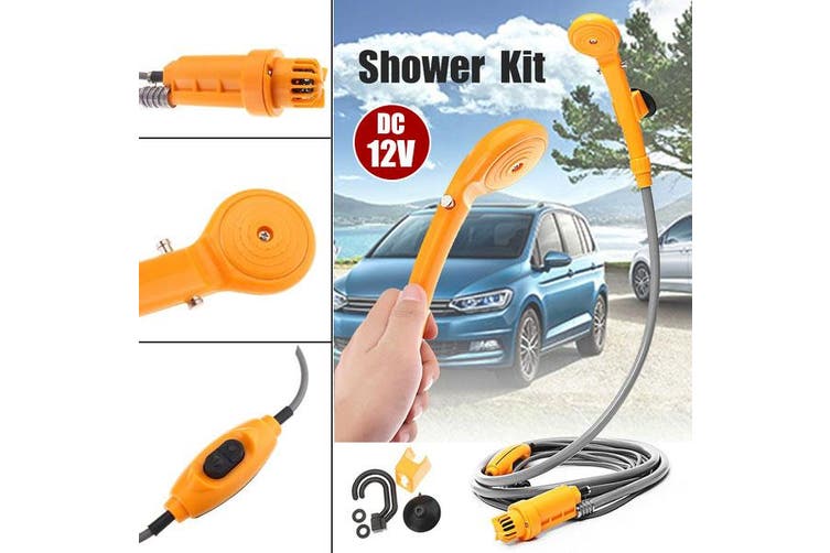 12V Portable Automobile Shower Set Water Pump Travel Camp Car Caravan Boat