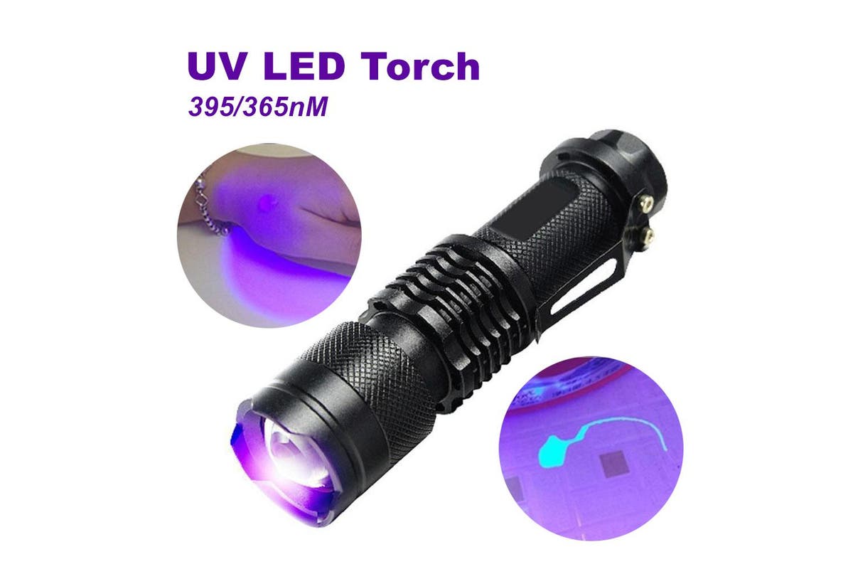 UV Ultra Violet LED Flashlight Blacklight Light 365 nM Inspection Lamp Torch