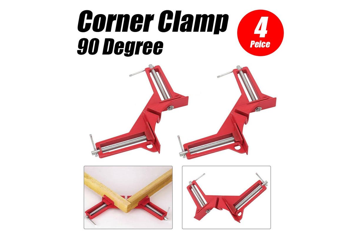 4-Piece Corner Clamp 90 Degree Right Angle Outside Vise Frame Holder Timber Work