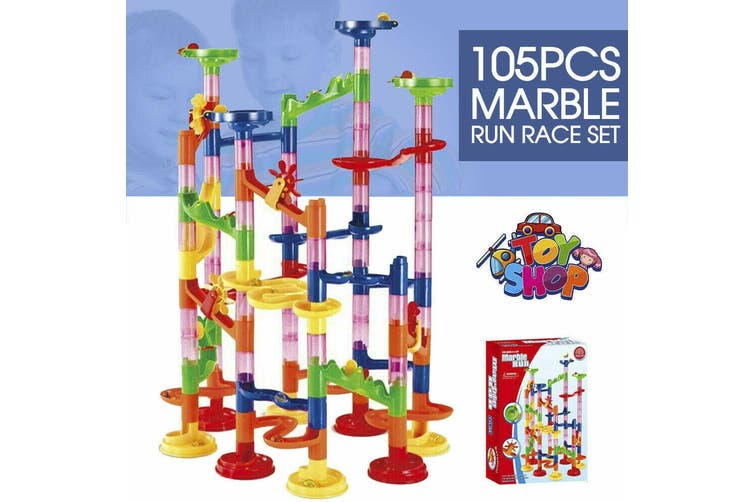 105Pcs Marble Run Race Construction Maze Ball Track DIY Building Block Kids Toy