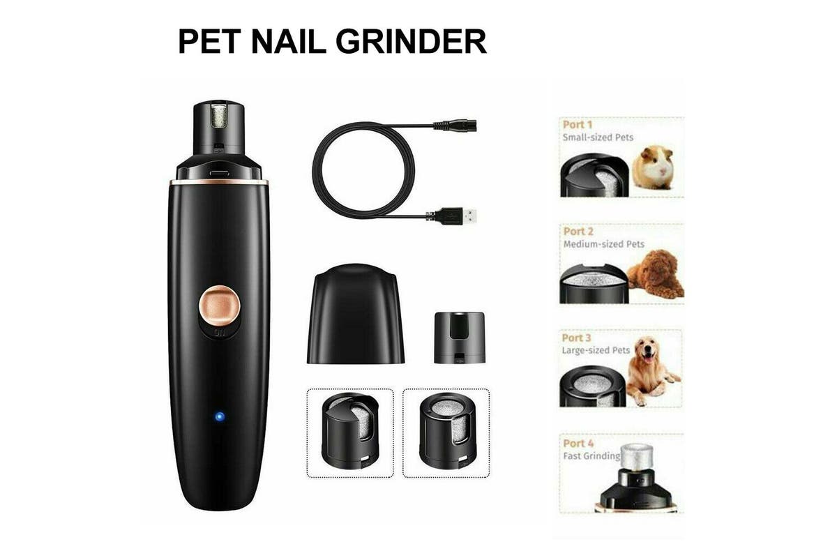 Electric Dog Toe Nail File Grinder Clippers Pet Cat Claw Grooming Trimmer Tools