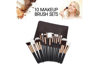 Soft 15Pcs Pro Face Powder Makeup Brushes Set Eyeshader Blending Highlight Tools