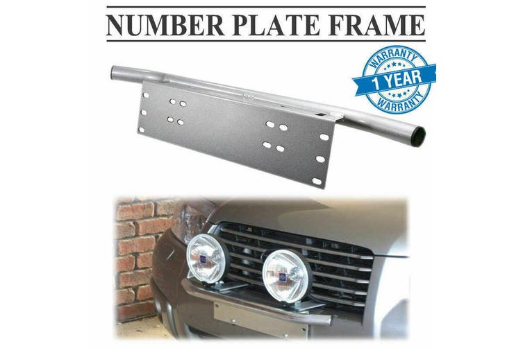 Number Plate Bullbar Frame For Driving Light Bar Mount Mounting Bracket Silver