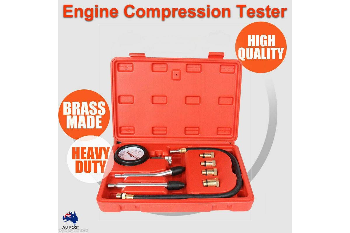 Compression Test Engine Petrol Tester Kit Set For Automotive Car Brass Tool