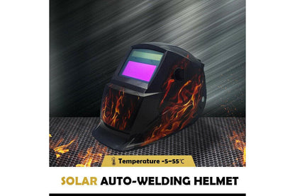 Solar Auto Darkening Welding Helmet Mask ARC TIG MAG High Quality, Flame