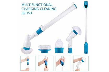 Turbo Spin Scrub Mop Bath Cleaning Brush High Floor Scrubber Hurricane Home with 3 Brushes