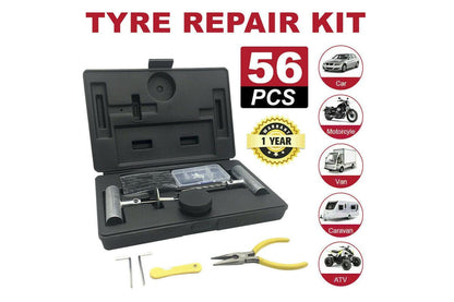 Recovery Tyre 56PCS Puncture Repair Kit Heavy Duty 4WD Offroad Plugs Tubeless