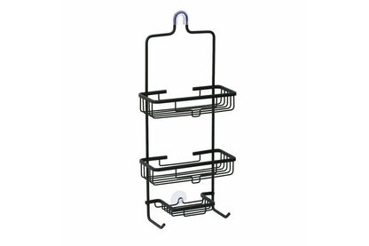 Steel Hanging Rack 3 Tier Bathroom Shower Caddy Black Shampoo Storage Shelf