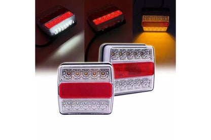 2X Submersible/Waterproof 26 LED Stop Tail Lights Kit Boat Truck Trailer lights