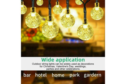 22M 200LED Solar Globe String Lights Fairy Outdoor Festoon Party Garden Decor