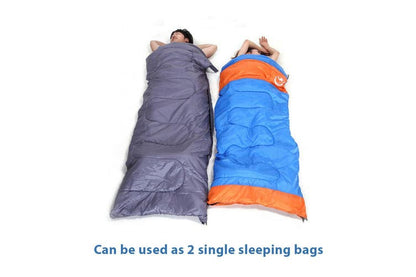 Double Outdoor Camping Sleeping Bag Hiking Thermal Winter 220x150cm