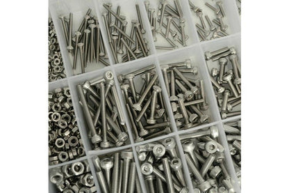 1080pcs M2/M3/M4 Stainless Steel Bolts Nuts Screws Hex Head Assorted Kit Set