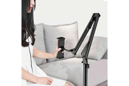 Adjustable Hands Free Floor Stand Holder For Tablet Smart Phone up to 12.9 inch Compatible with Ipad