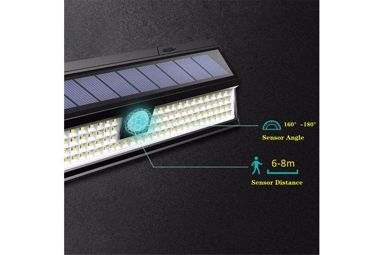 180 LED Solar Motion Sensor Light Outdoor Garden Yard Wall Security Flood Lamp