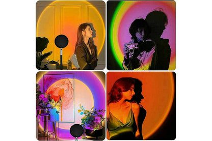 16Colors Rainbow Sunset Projection Lamp LED Modern Romantic Remote Control Light