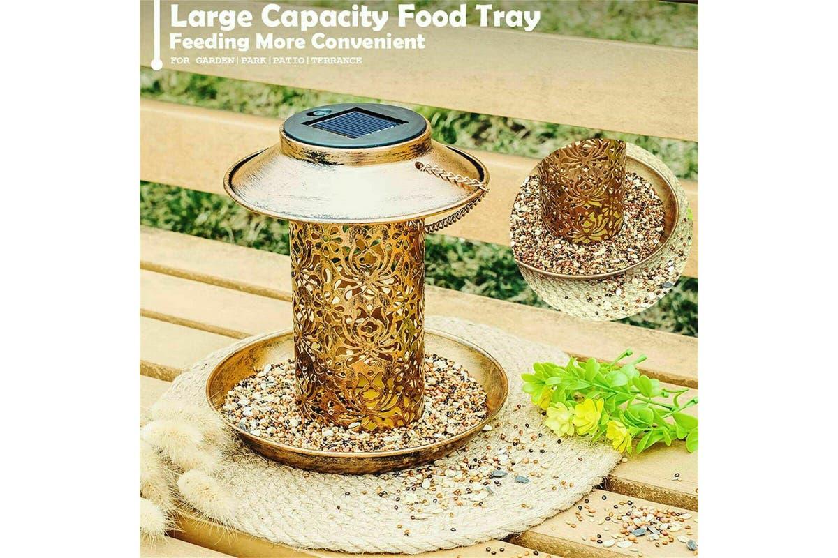 Solar Powered Bird Feeder Light Hanging Outdoor Solar Lamp Solar Garden Light