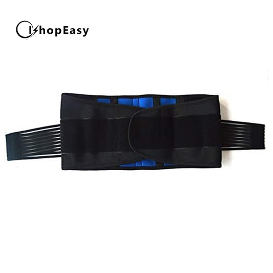 Sports Safety Black Blue Elastic Neoprene Warm Waist Protector Adjustable Waist Belt, Size:4XL Sports Safety