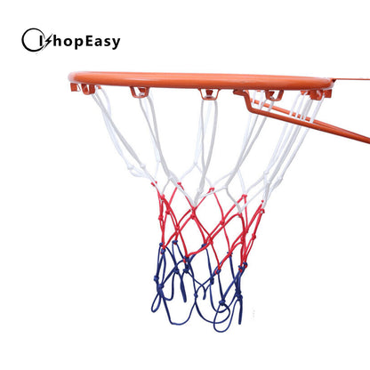 Ishopeasy 2PCS All-Weather Basketball Net Red+White+Blue Tri-Color Basketball Hoop Net