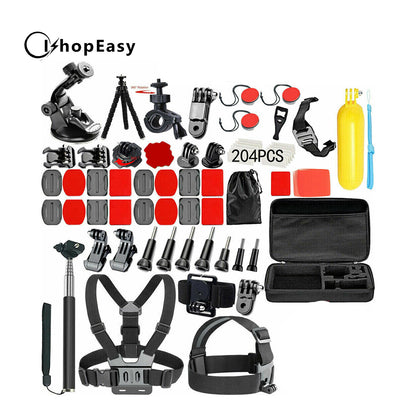 258pcs Accessories Pack Case Chest Head Floating Monopod GoPro Hero 7 6 5 4 3