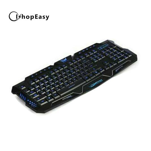 3 Colors Switchable LED Backlit Illuminated Wired Gaming Keyboard