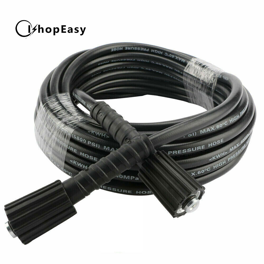 Ishopeasy 15M High Pressure Washer Hose 14mm Connect Water Cleaner Clean Replacement Pipe