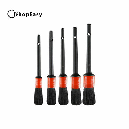 Dashboard Car Hair Detail Brush Crevice Dust Cleaning Automotive Detailing 5Pcs