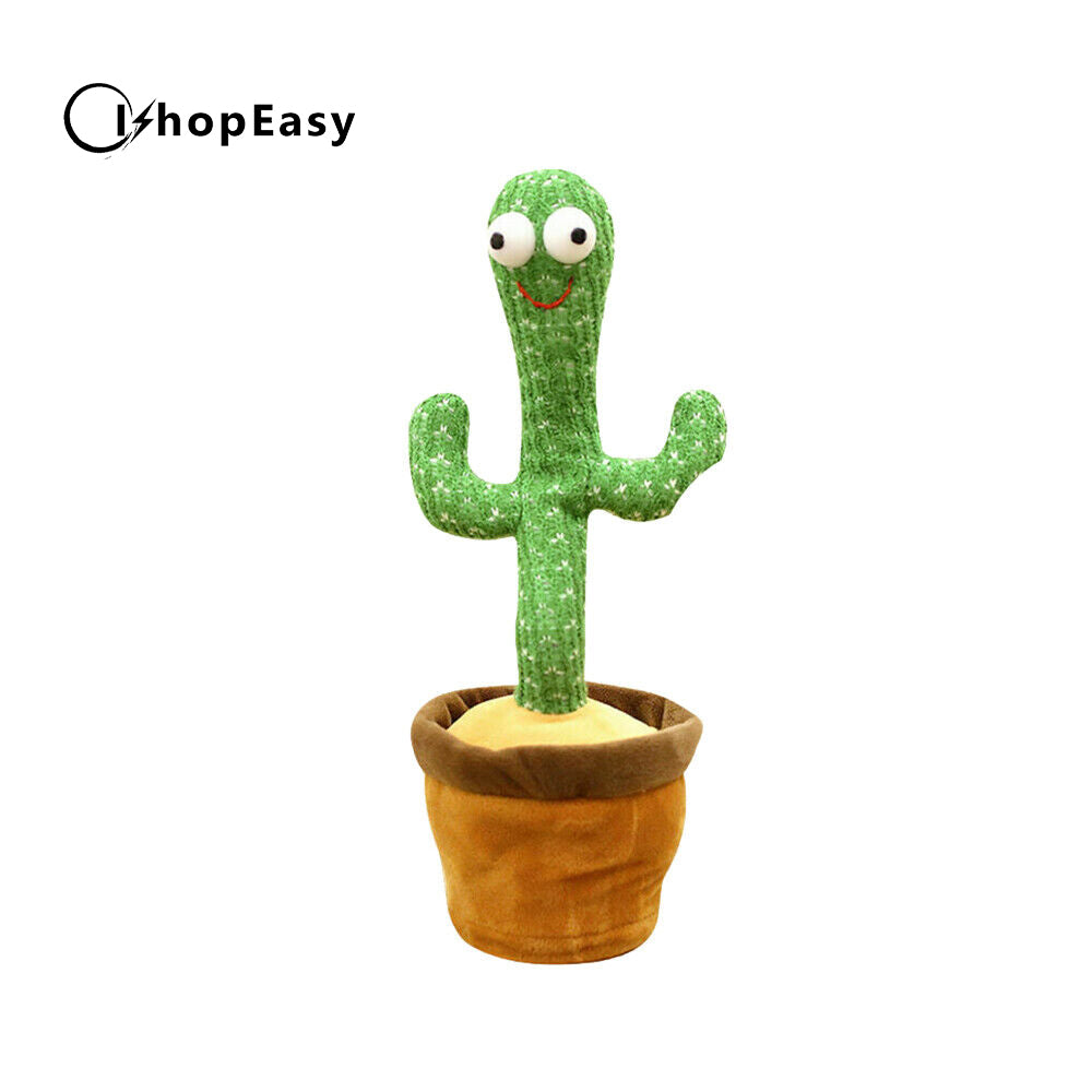 USB Dancing Cactus Plush Toy Electronic Shake with Song Funny Kids Baby Toy Gift