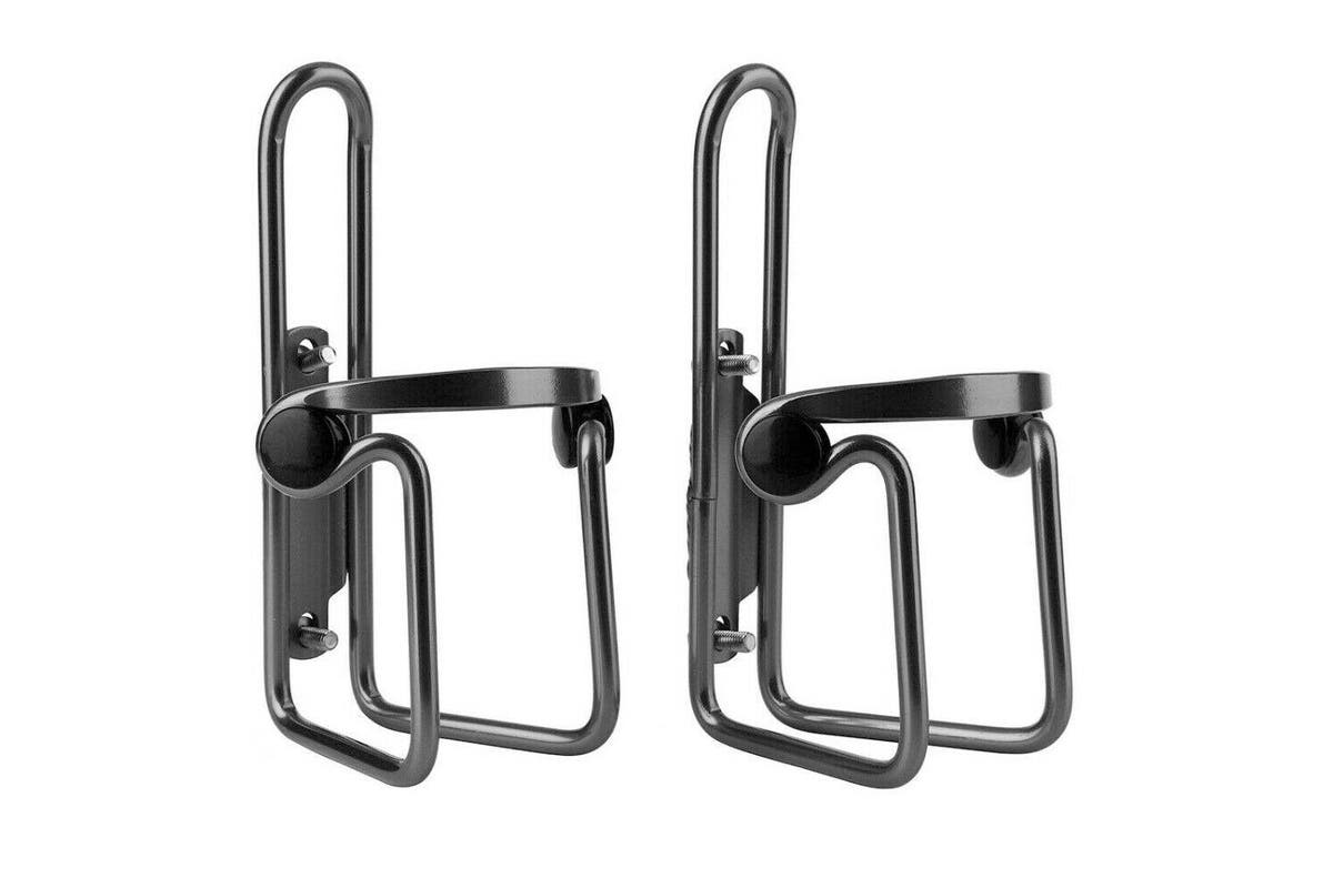 2pcs Bicycle Bike Water Bottle Cage Drink Rack Mountain Bike Cup Holders Tool, Black