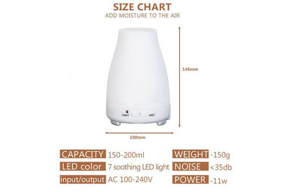 Essential Oil Humidifier Ultrasonic Air Diffuser Aroma Aromatherapy Air Purifier