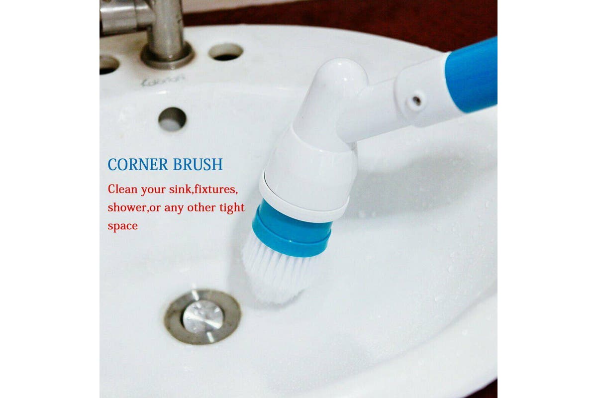 Turbo Spin Scrub Mop Bath Cleaning Brush High Floor Scrubber Hurricane Home with 3 Brushes