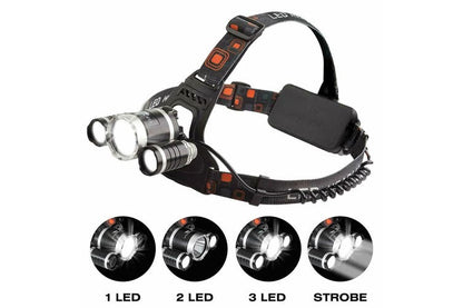 100000LM RECHARGEABLE HEADLAMP 3T6 XML LED HEADLIGHT HEAD TORCH FLASHLIGHT