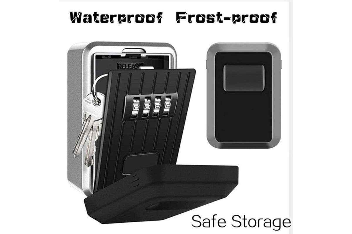 Wall Mounted Key Safe Box 4Digit Safe Outdoor Key Storag Organizer Password, Style 1