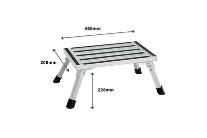 200KG Folding Aluminium Step Caravan Accessories Portable Ladder Stool Trailer