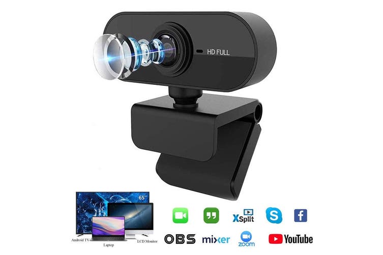 Full HD 1080P Webcam with Microphone USB Streaming Camera For PC MAC Laptops