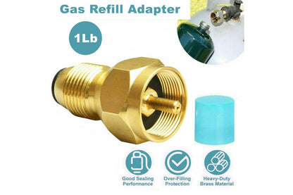 BBQ Propane Gas Refill Adapter 1Lb Cylinder Tank Coupler Heater Bottle Tool