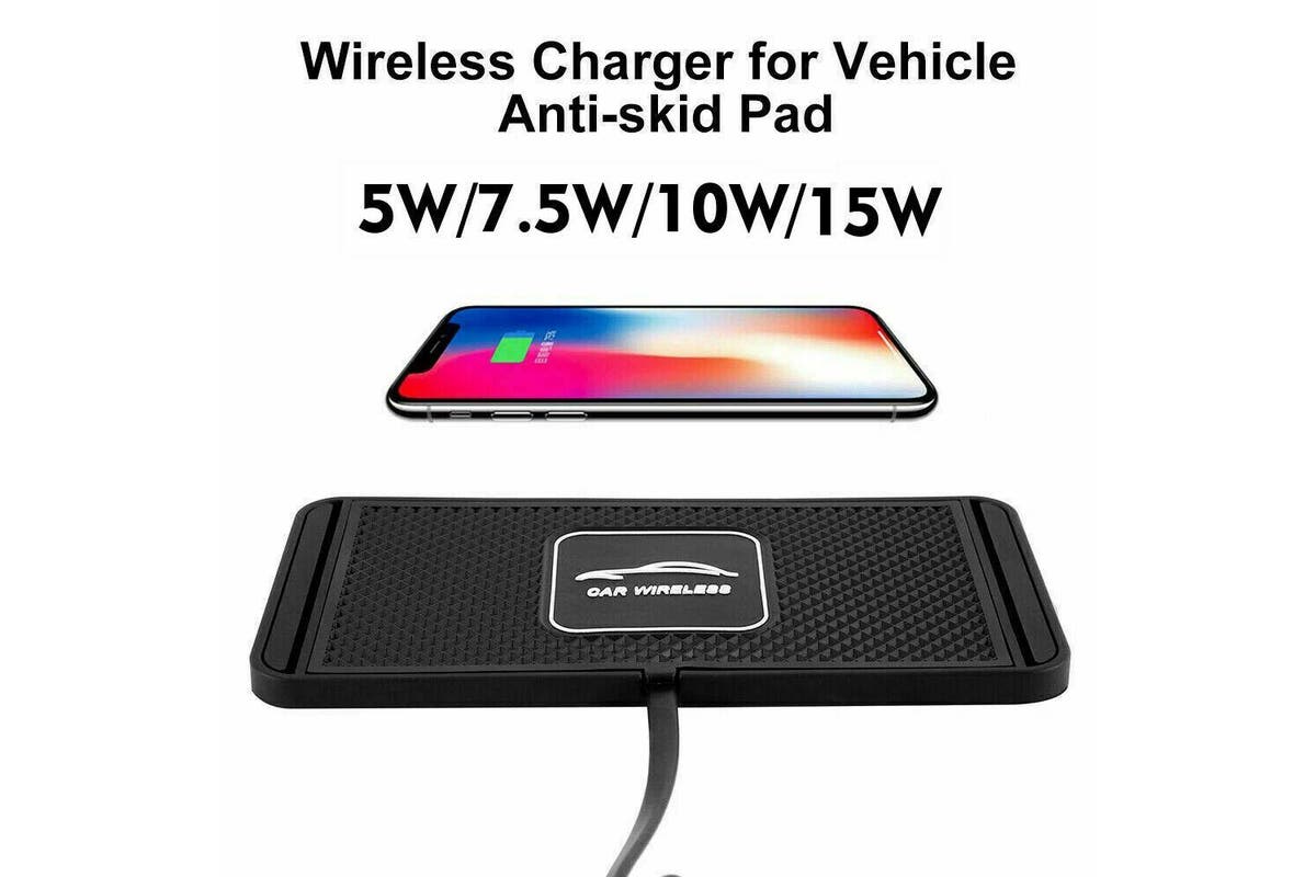 Car QI Wireless Fast Charging Charger Mat Non-Slip Pad Holder For mobiles