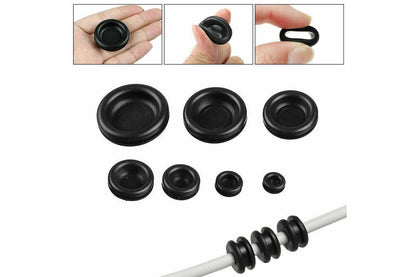 200 Pcs Auto Rubber Grommet Assortment Set Fastener Kit Blanking 7 Popular Sizes