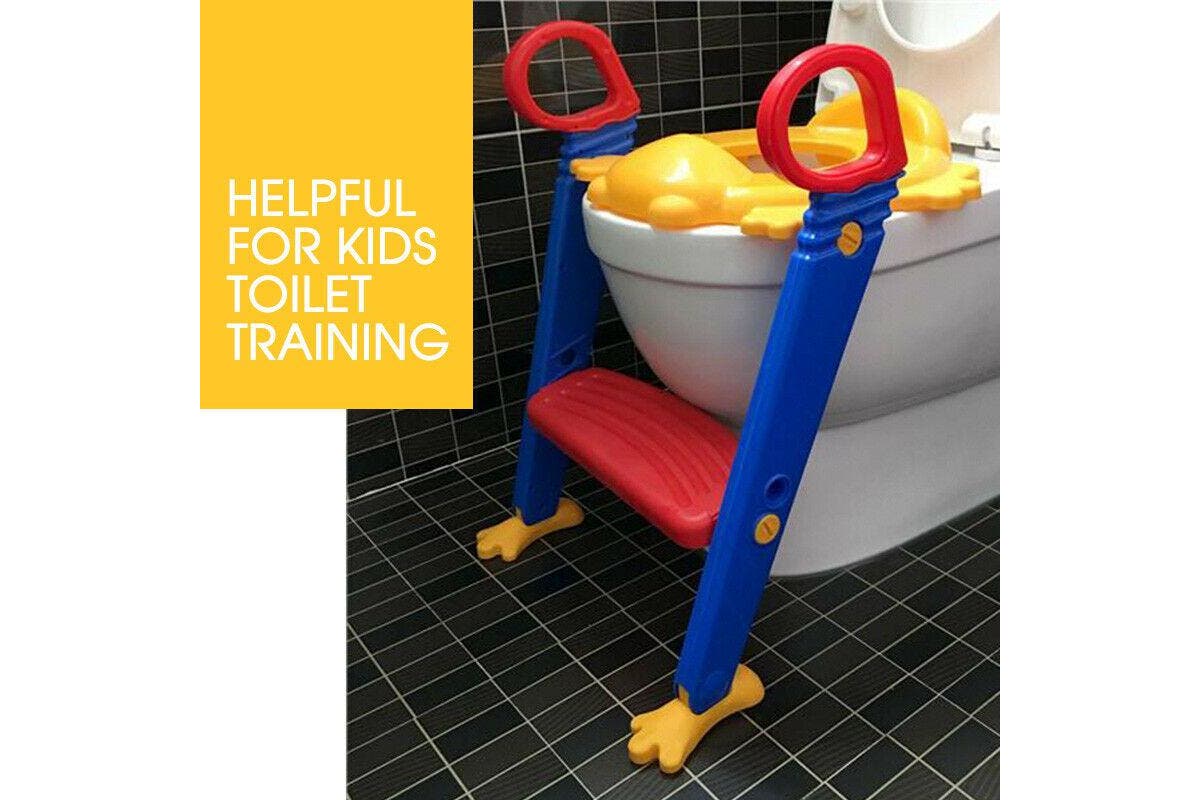 Baby Kids Trainer Toilet Ladder Toddler Step Seat Nonslip