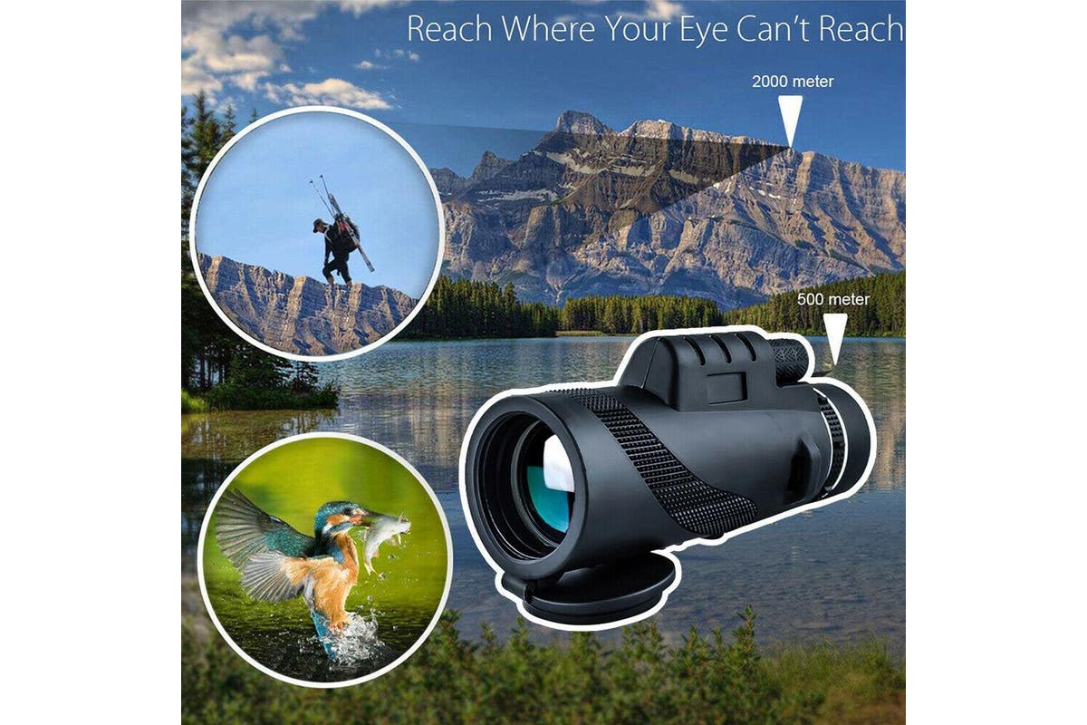 Durable Portable Telescope Monocular Travel +Phone Clip +Tripodset