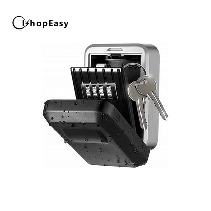 Wall Mounted Key Safe Box 4Digit Safe Outdoor Key Storag Organizer Password, Style 1