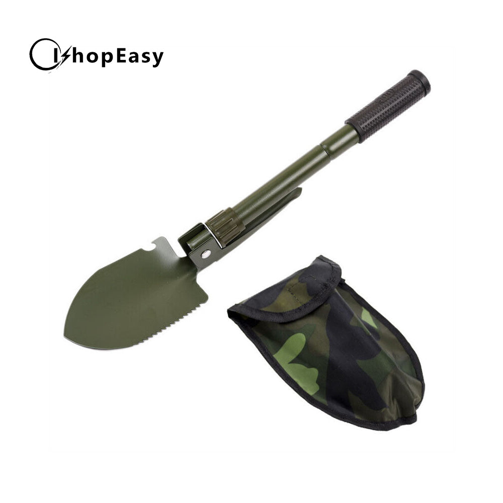 Outdoor Survival Foldable Shovel Spade Garden Camping Hiking Camp Compass