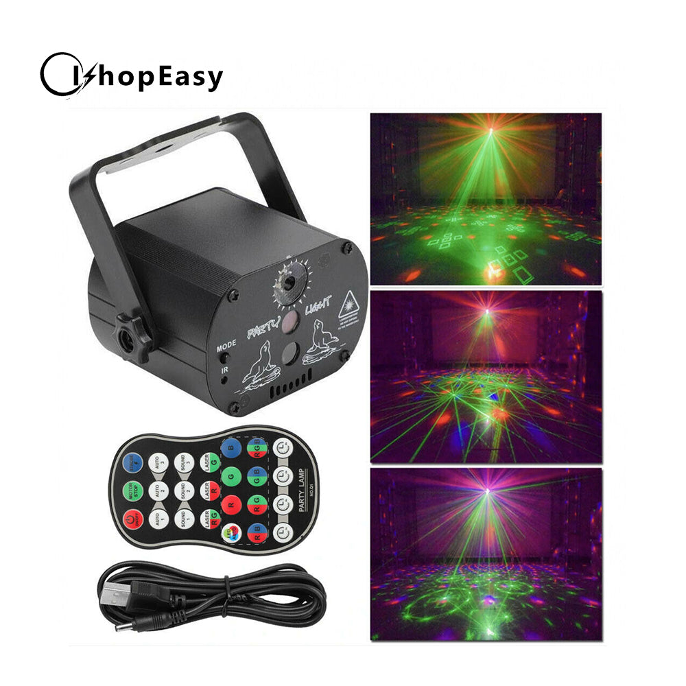 60 Pattern Laser Projector Stage Light LED RGB Party KTV Club DJ Disco Lights