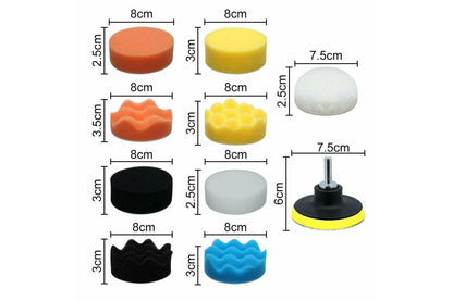 22pcs 3 Inch Buffing Waxing Polishing Sponge Pads Kit Set For Car Polisher Drill