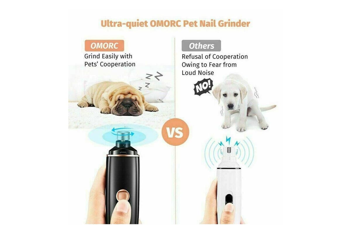 Electric Dog Toe Nail File Grinder Clippers Pet Cat Claw Grooming Trimmer Tools