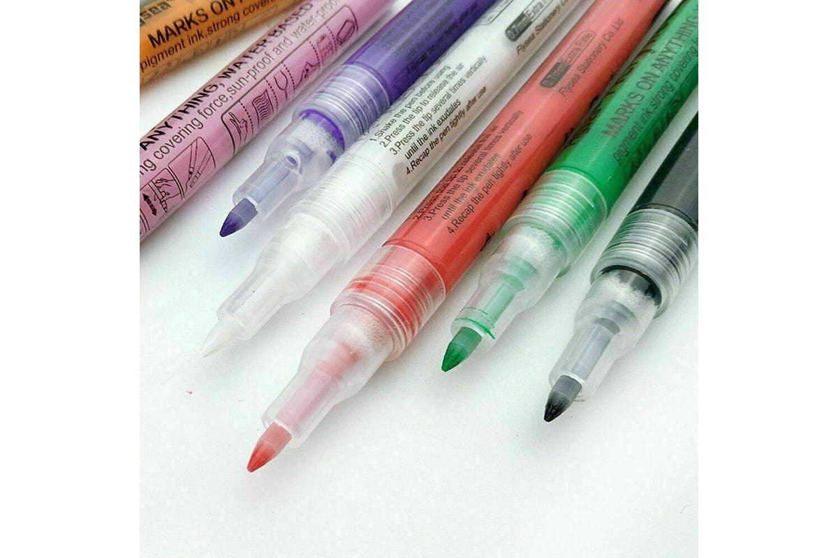 24 Colours Acrylic Paint Pens For Rock Painting Stone Ceramic Glass Rock Markers